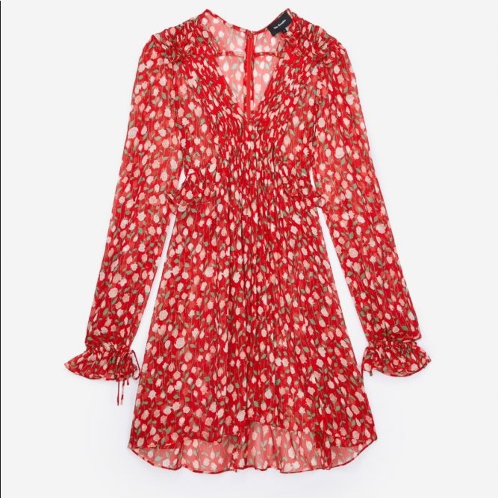 The Kooples Rosa Rosa Red Floral Short Dress